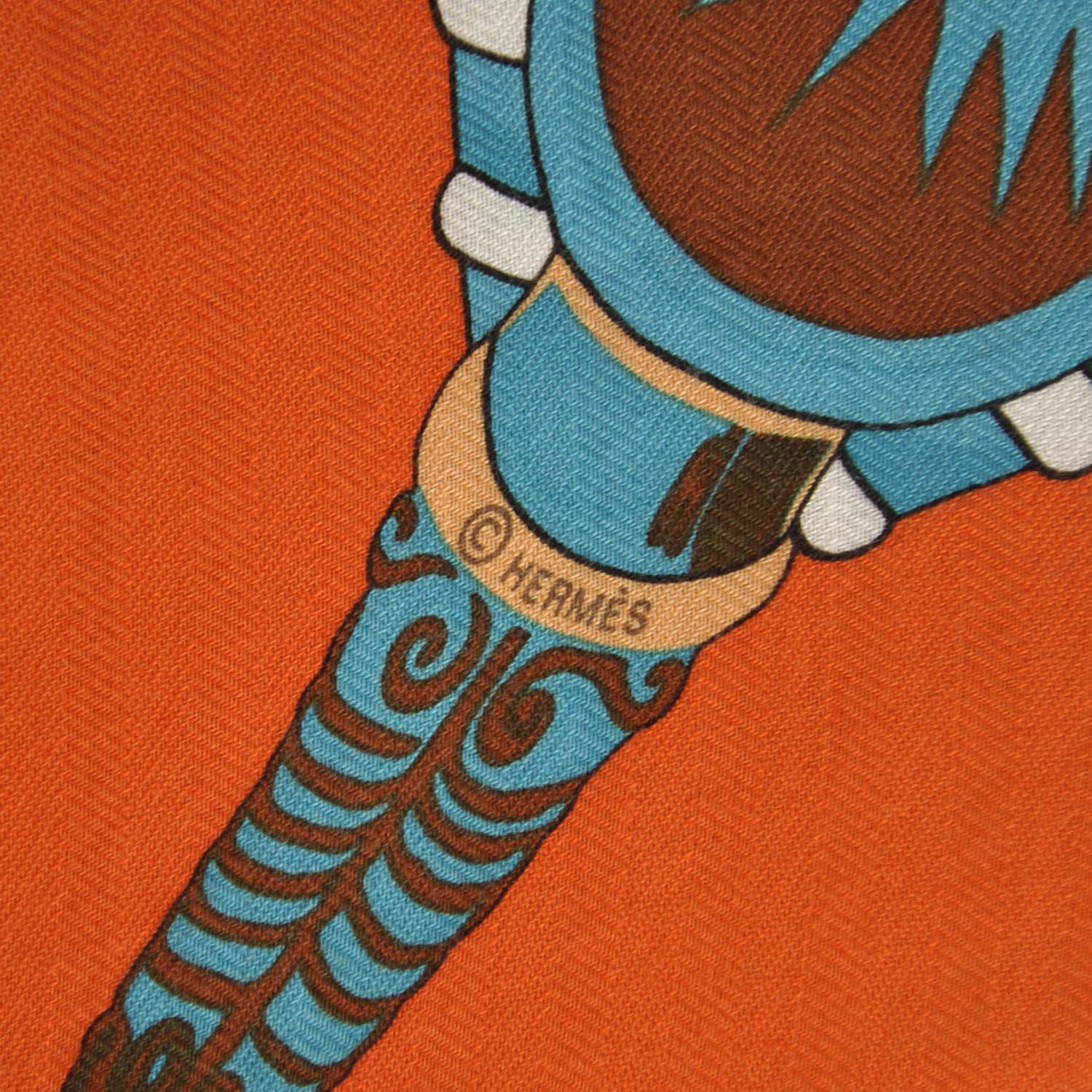 Hermes Cashmere Silk Etendards et Bannieres Shawl 140 5 of 11