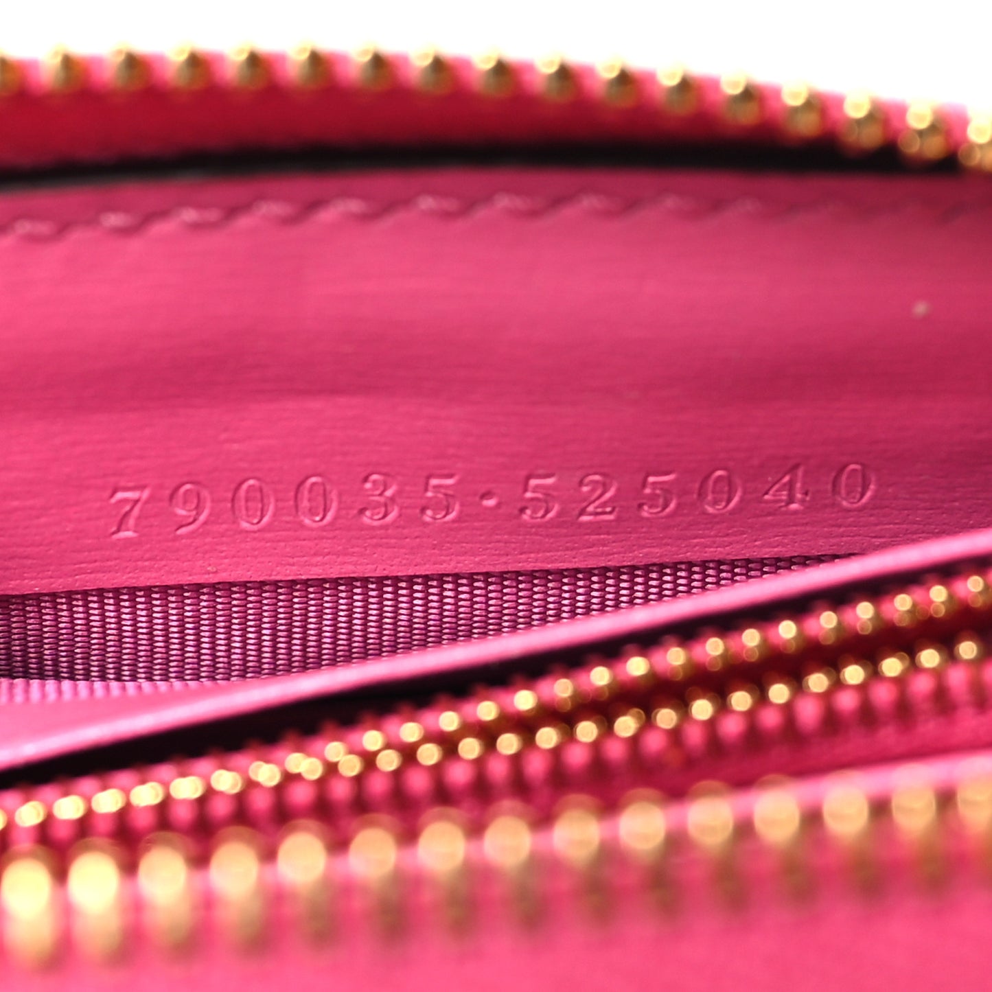 Monogram Calfskin Bree Zip Around Wallet Fuchsia