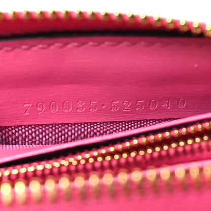 Gucci Monogram Calfskin Bree Zip Around Wallet Fuchsia 7 of 8