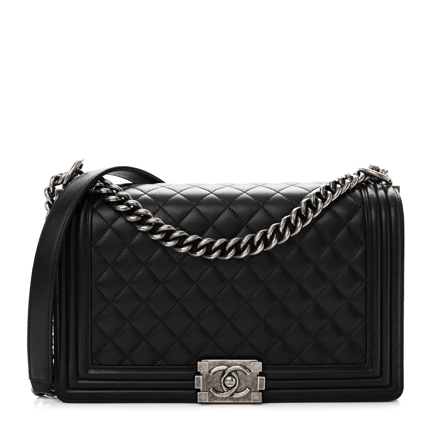 Chanel Lambskin Quilted New Medium Boy Flap Black 1 of 15