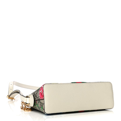 Gucci GG Supreme Monogram Flora Web GG Small Ophidia Dome Shoulder Bag White 4 of 12