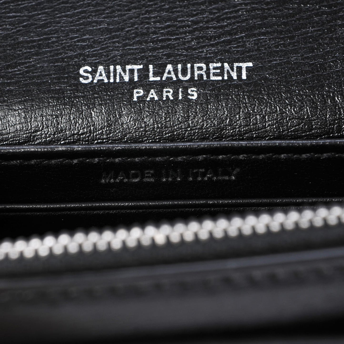 Calfskin Monogram Sunset Chain Wallet Black