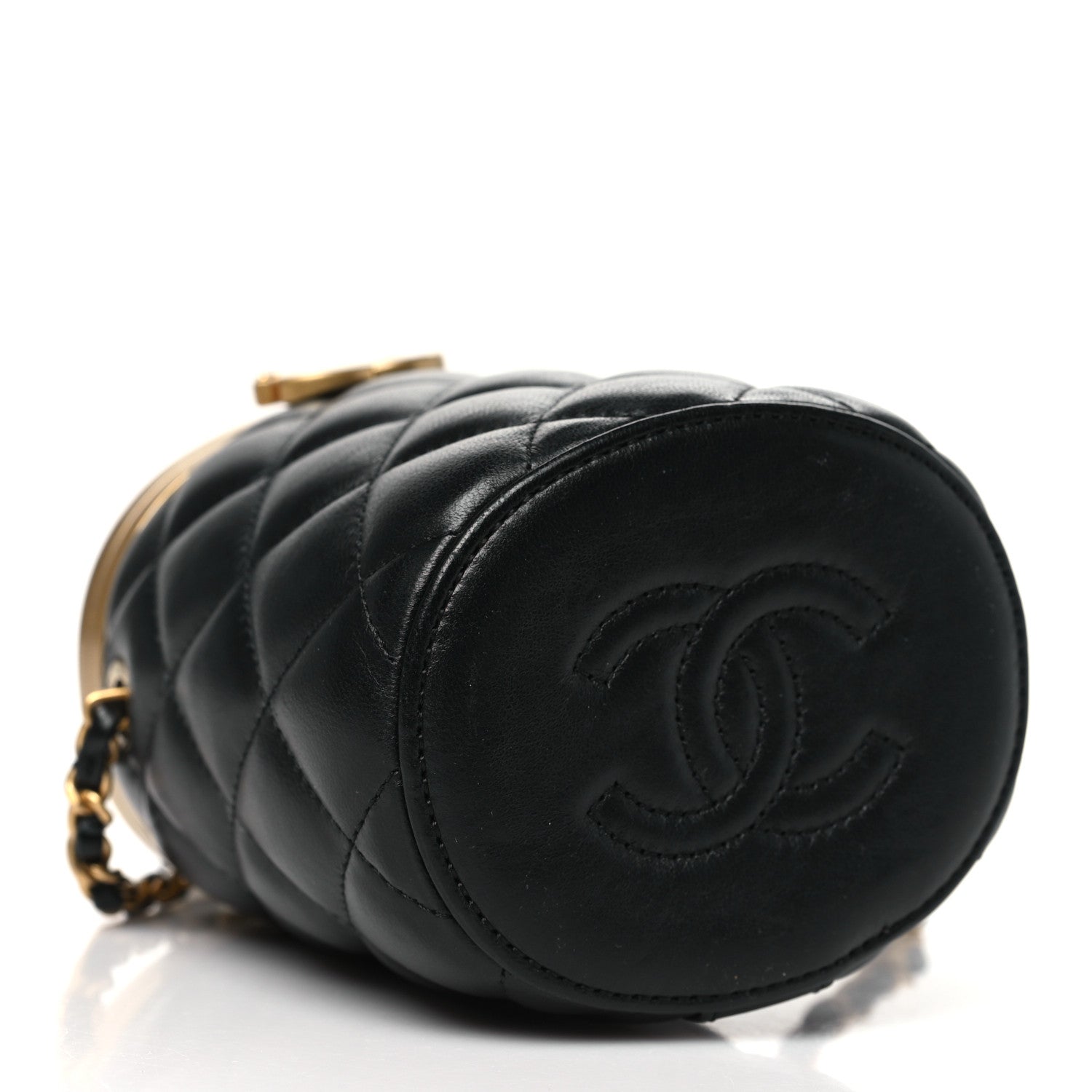 Chanel Lambskin Quilted Mini Crown Box Bag Black 5 of 12