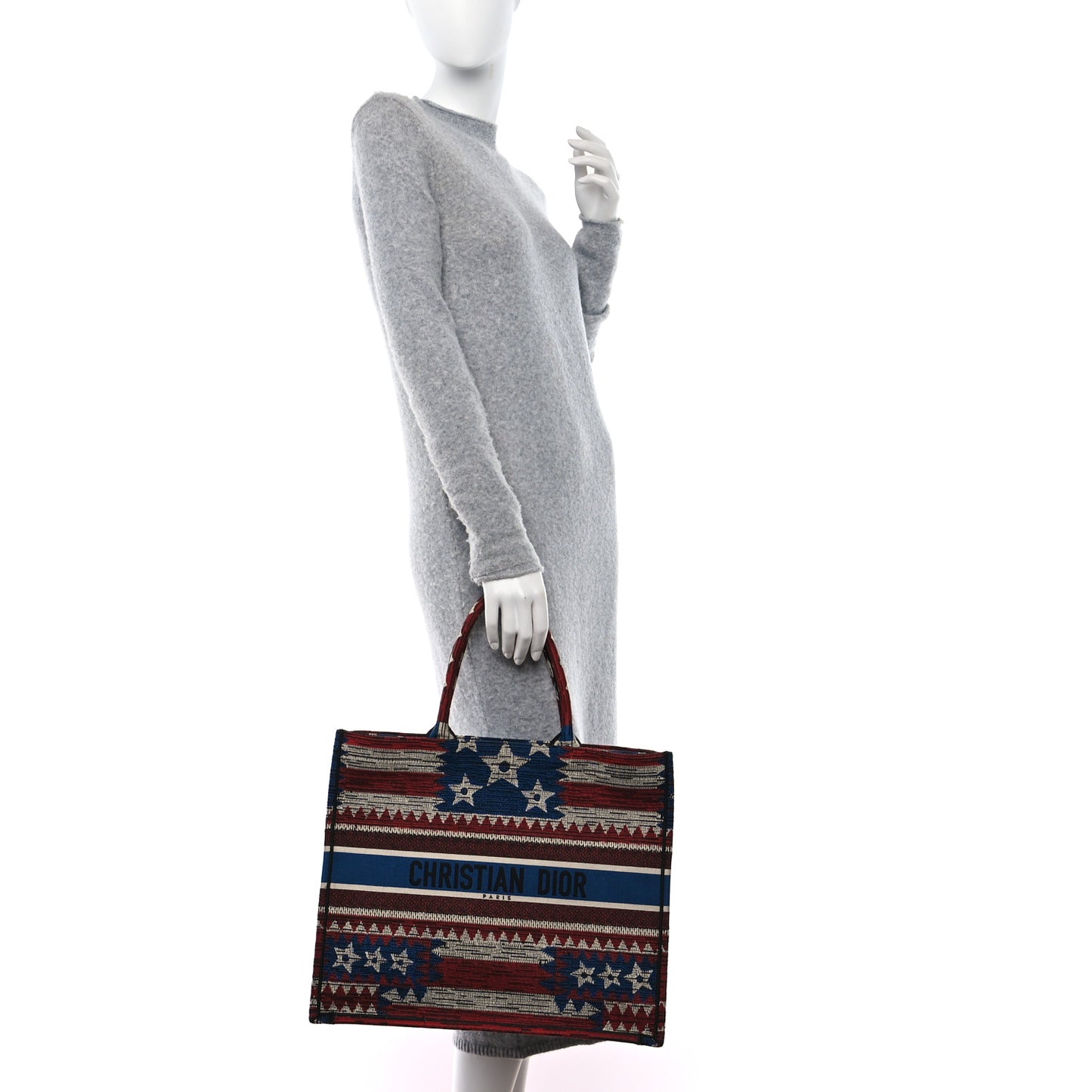 Canvas Embroidered Large Exclusive US Book Tote Multicolor