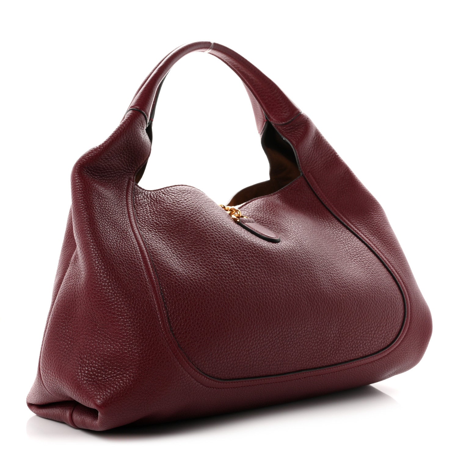 Gucci Grained Calfskin Softbit Maxi Shoulder Bag Rosso 4 of 10