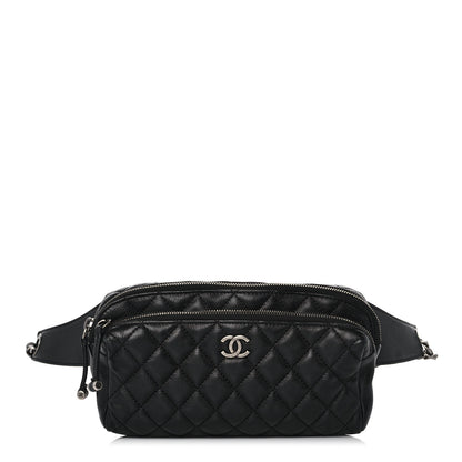 Chanel Calfskin Quilted Waist Bag Black 1 of 12