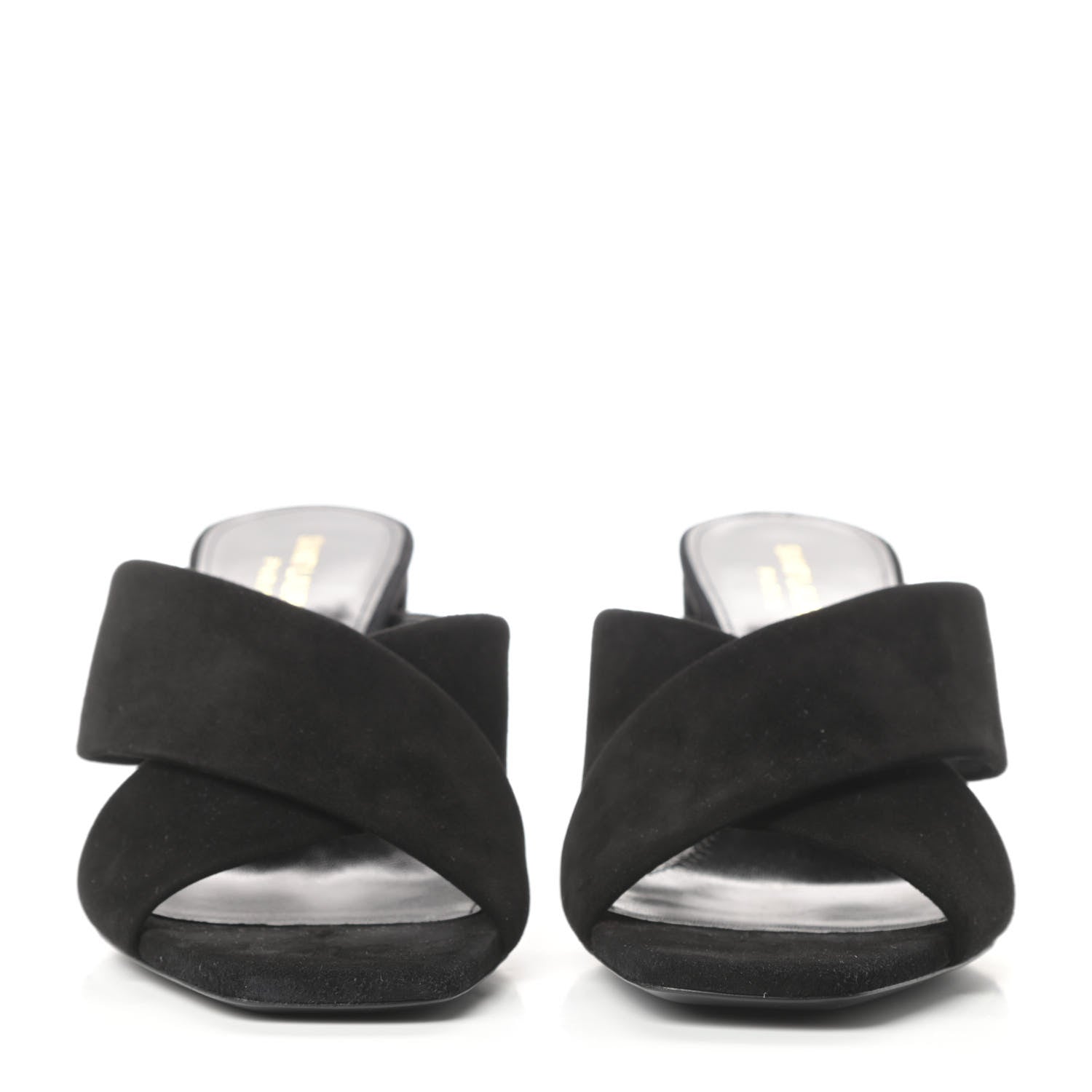 Saint Laurent Suede LouLou 70 Mule Sandals 39 Black 2 of 9