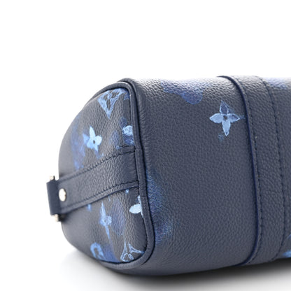 Louis Vuitton Monogram Ink Watercolor Keepall XS Blue 8 of 9
