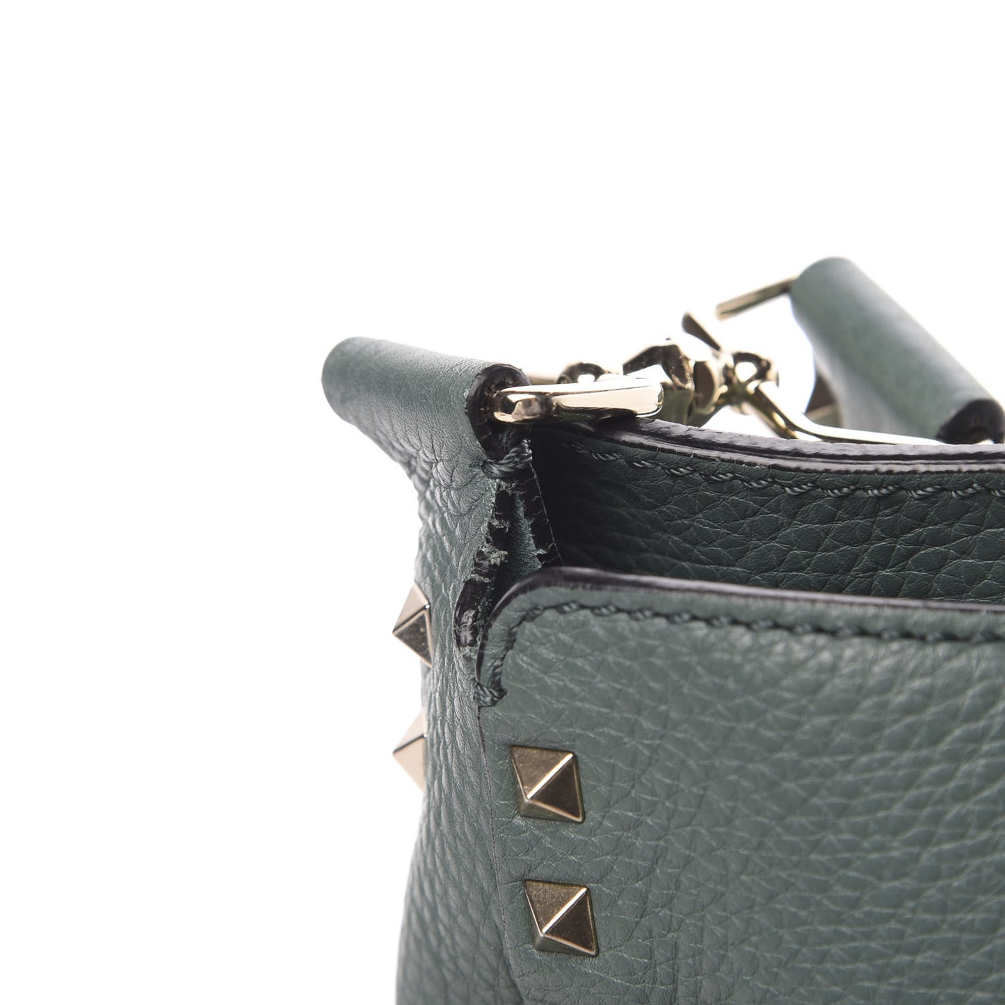 Pebbled Calfskin Small Rockstud Flip-Lock Messenger Bag Giada