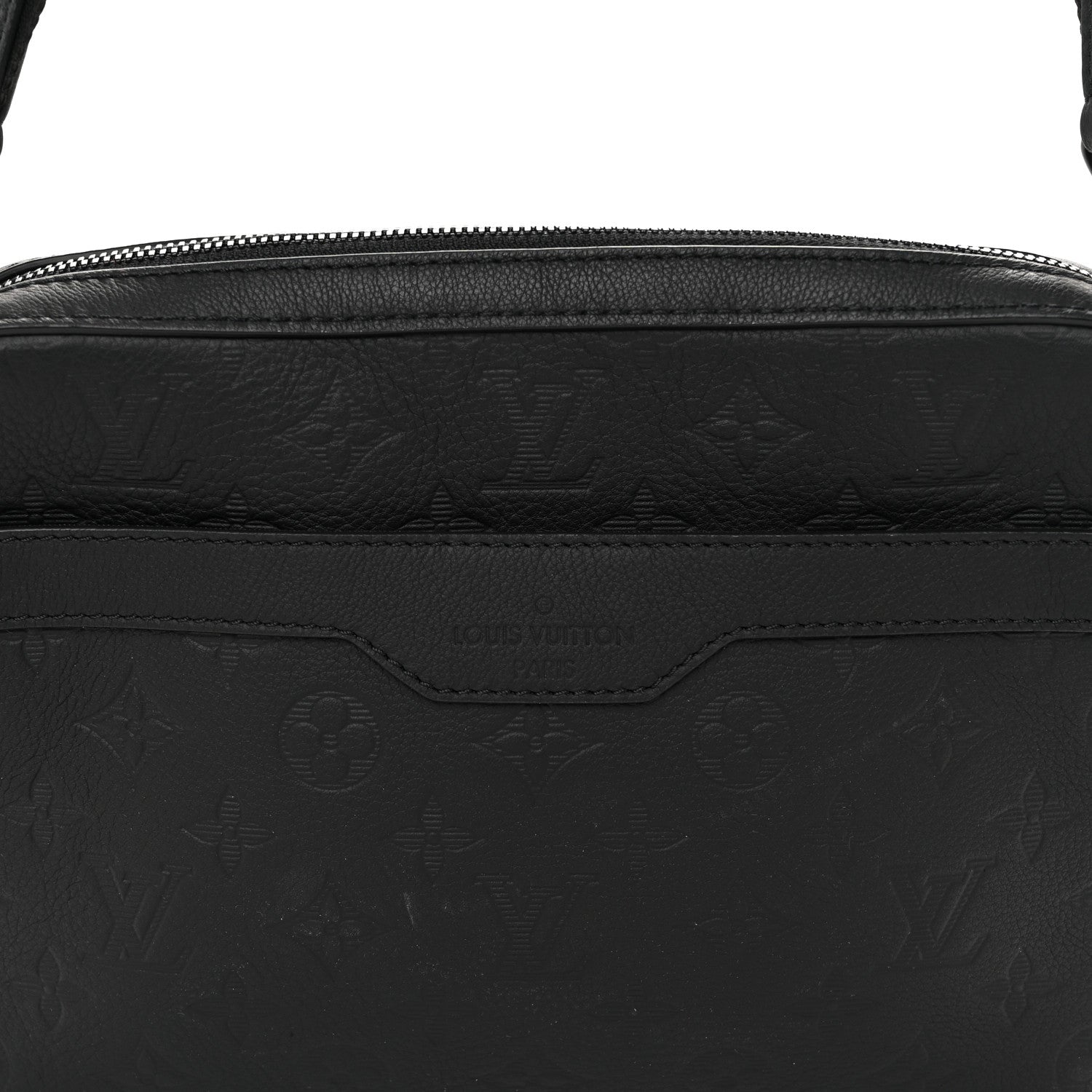 Louis Vuitton Calfskin Monogram Shadow Trio Messenger Black 9 of 11