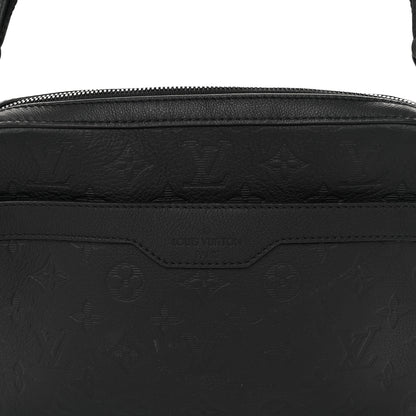 Louis Vuitton Calfskin Monogram Shadow Trio Messenger Black 9 of 11