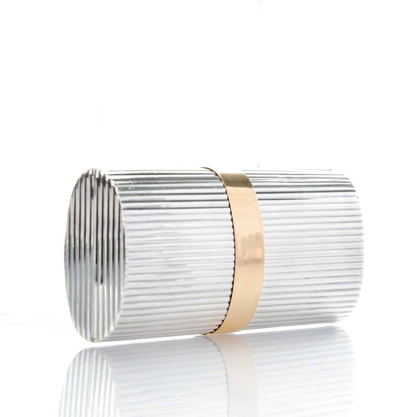 Sterling Silver 18K Rose Gold Plated Minaudière Clutch