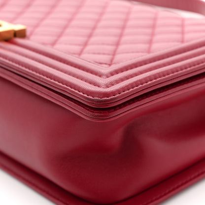 Chanel Lambskin Quilted New Medium Boy Flap Dark Red 11 of 12