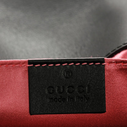 Gucci Calfskin Matelasse Mini GG Marmont Shoulder Bag Black White 6 of 6