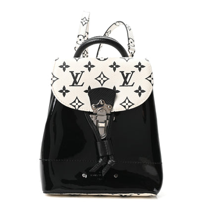 Louis Vuitton Patent Monogram Hot Springs Backpack Black White 1 of 9