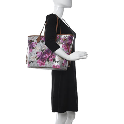 Louis Vuitton Metallic Monogram LV Garden Neverfull MM Silver 2 of 10