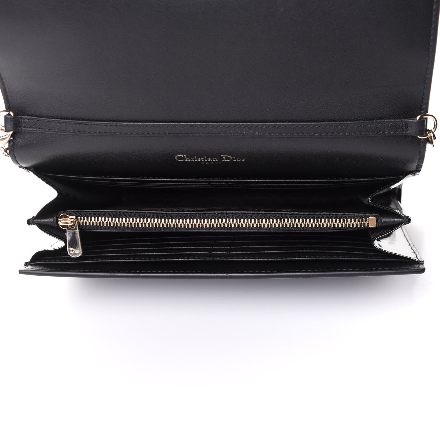 Christian Dior Patent 30 Montaigne Pouch Black 5 of 10