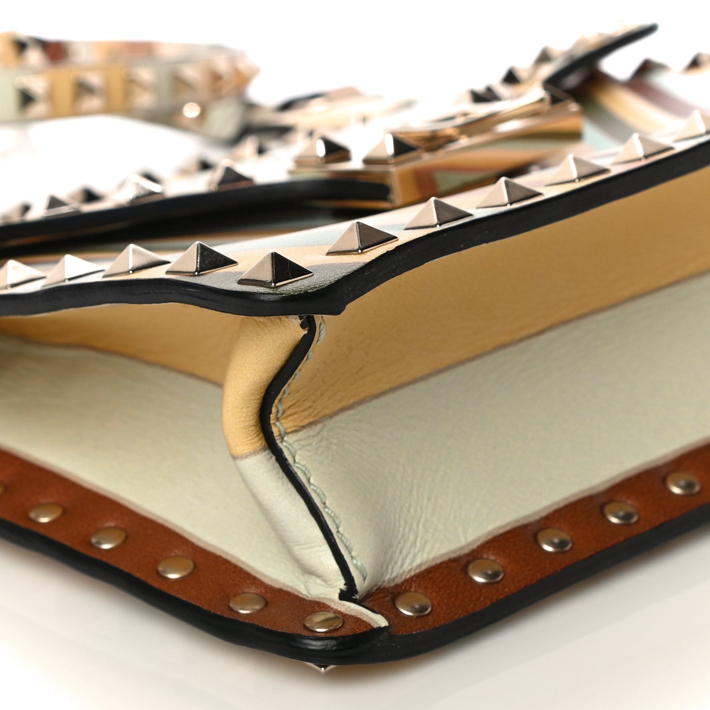 Vitello Native Couture 1975 Rockstud Crossbody Messenger Bag Multicolor
