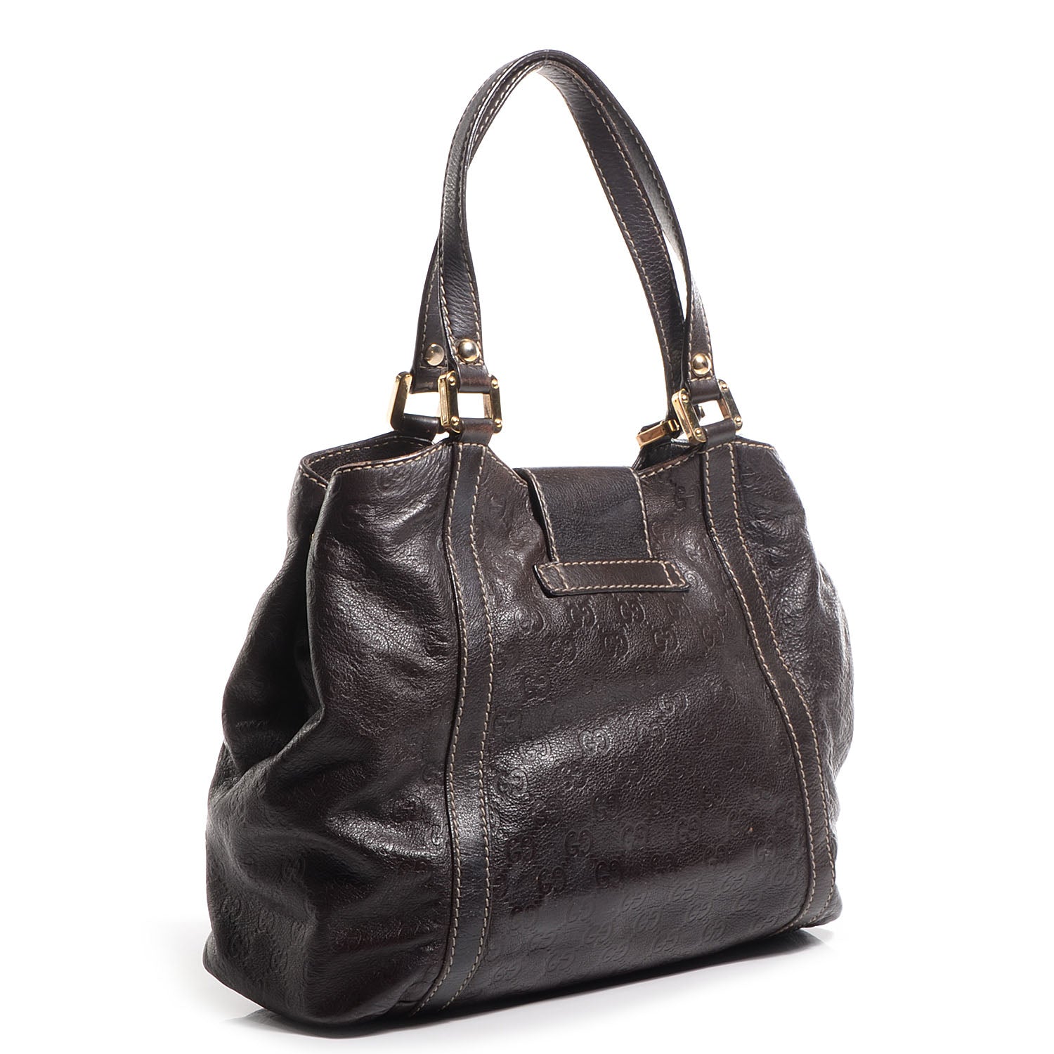 Gucci Guccissima New Ladies Web Hobo Brown 3 of 7
