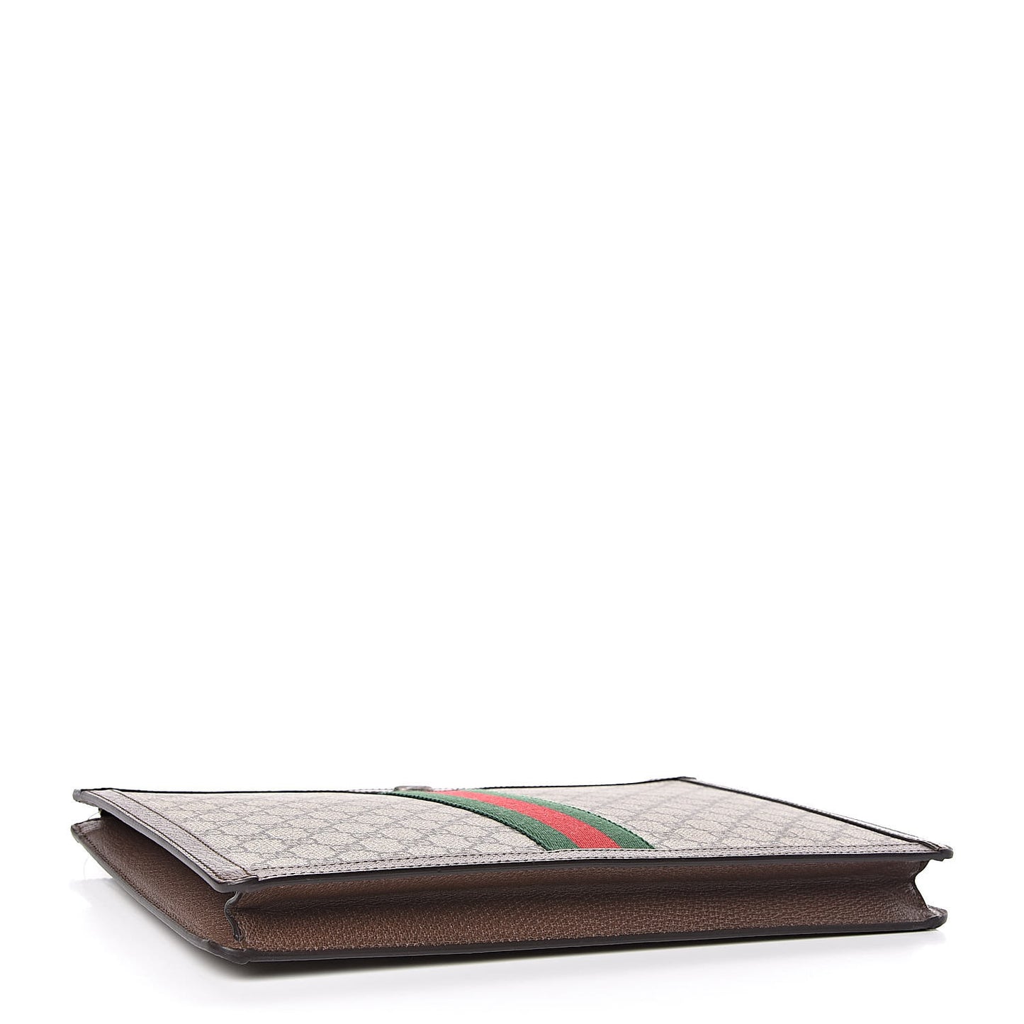 GG Supreme Monogram Web Ophidia Portfolio Pouch Beige New Acero