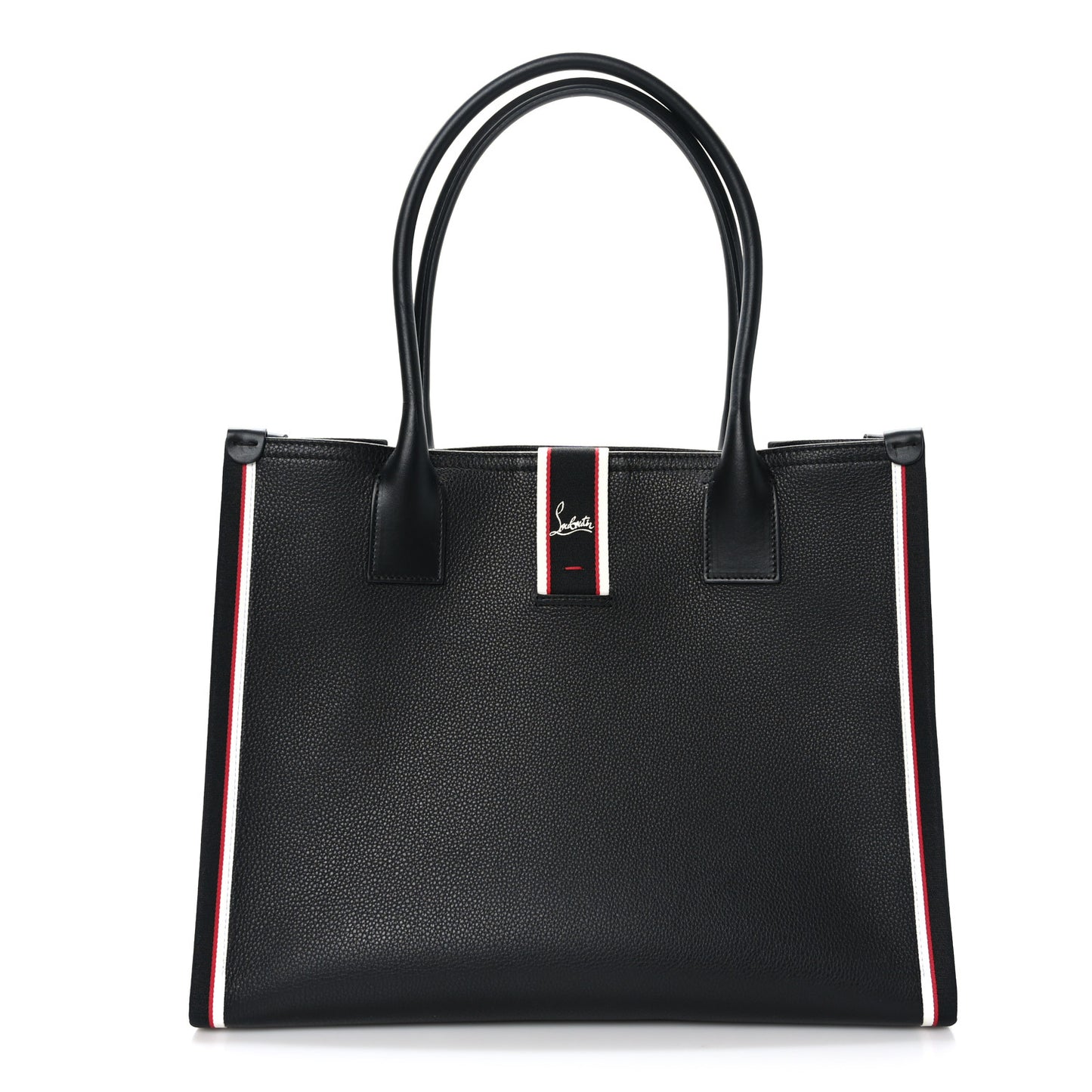 Grained Calfskin Large Nastroloubi Tote Black