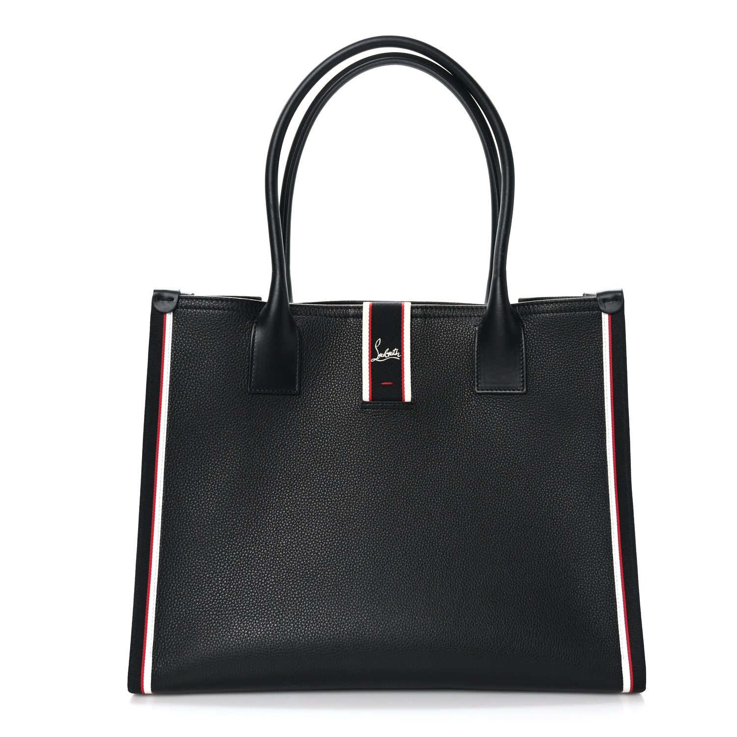 Christian Louboutin Grained Calfskin Large Nastroloubi Tote Black 1 of 11
