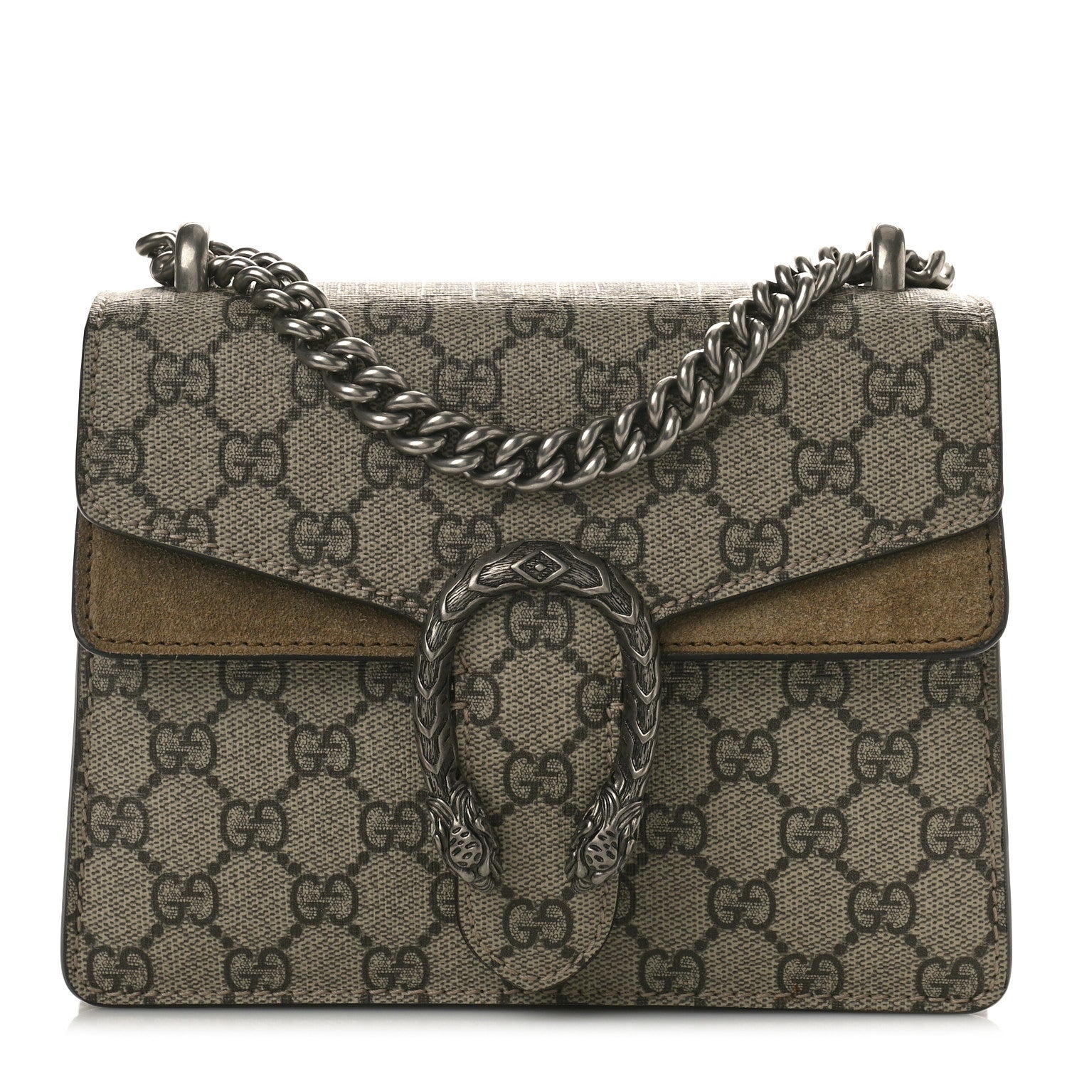 Gucci GG Supreme Monogram Mini Dionysus Shoulder Bag Taupe 1 of 11