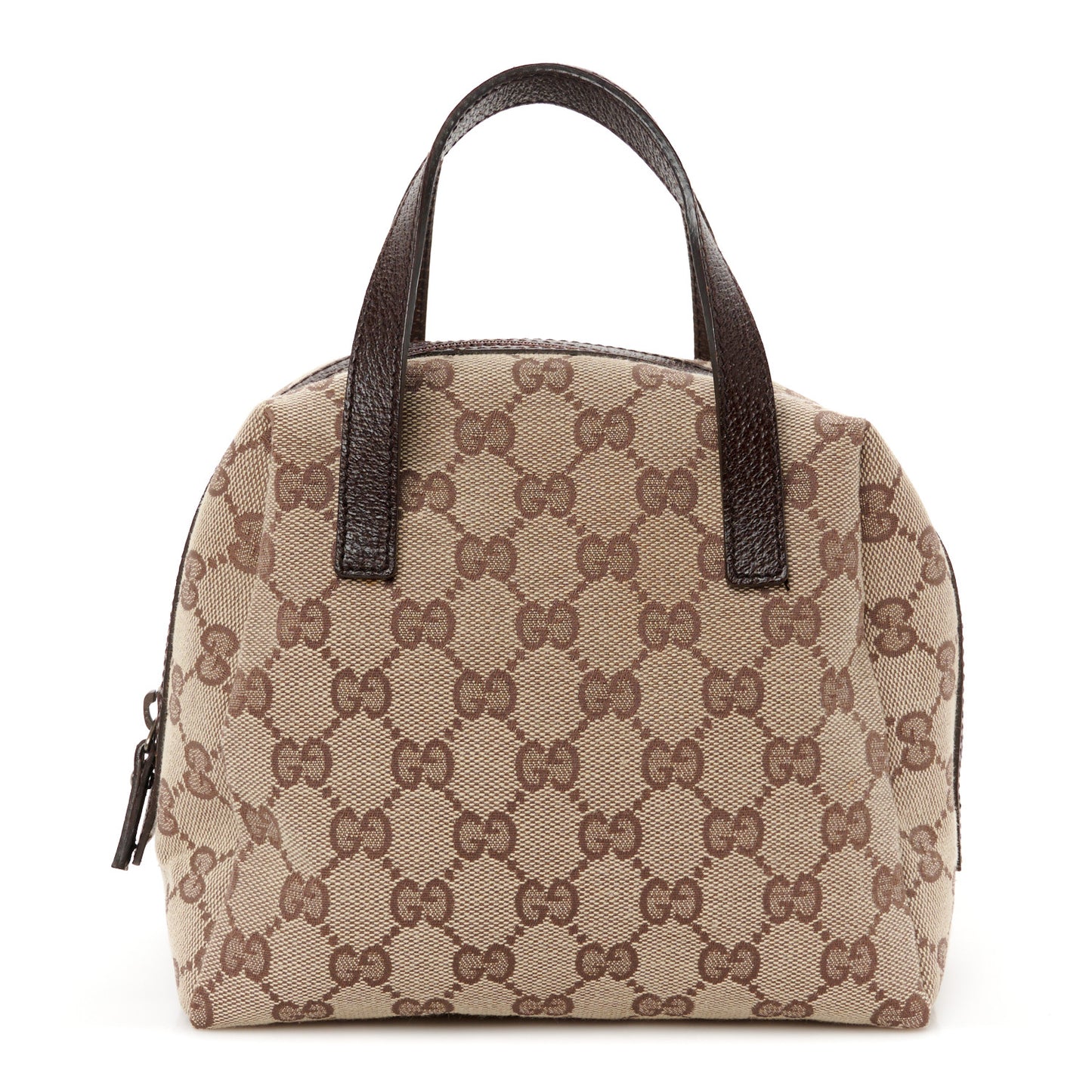 Monogram Calfskin Large Balthus Cosmetic Pouch Beige Ebony Cocoa