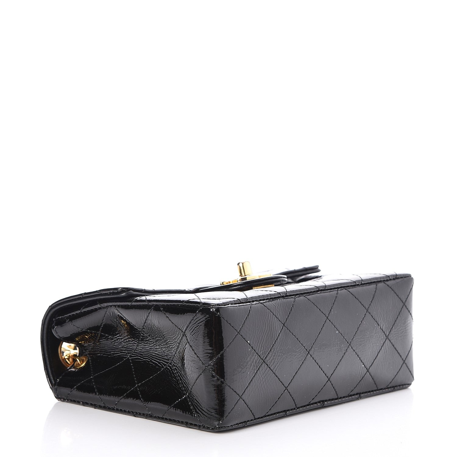 Chanel Patent Calfskin Quilted Mini Square Flap Black 4 of 12
