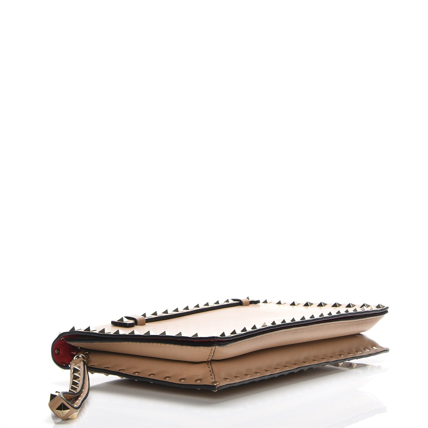 Nappa Rockstud Wristlet Clutch Alpaca