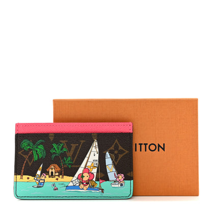 Louis Vuitton Monogram 2023 Christmas Animation Sailing Vivienne Cardholder Dragonfruit Pink 8 of 8