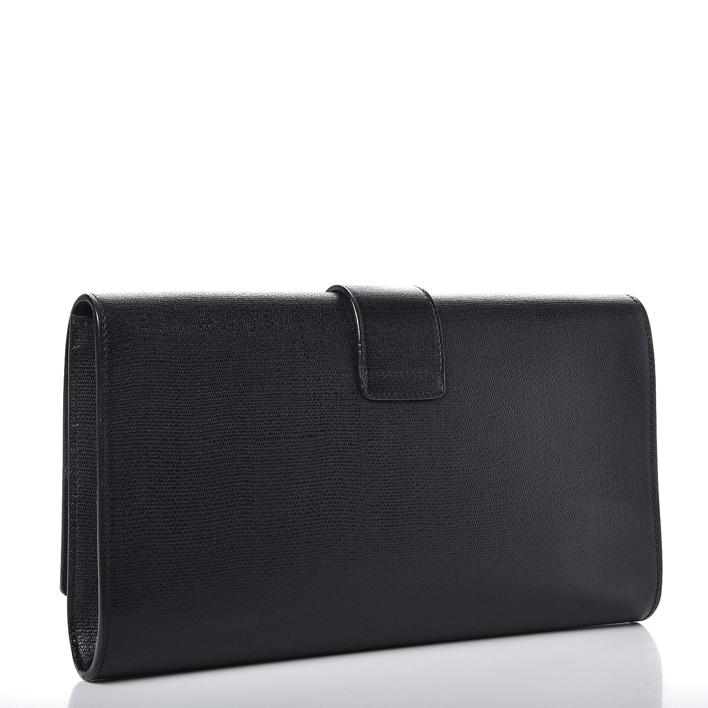 Textured Calfskin Y Ligne Clutch Black