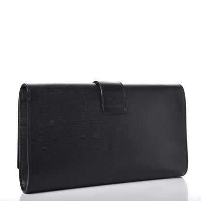 Saint Laurent Textured Calfskin Y Ligne Clutch Black 3 of 7