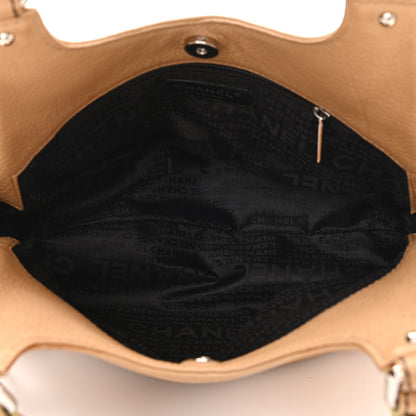 Chanel Grained Calfskin Tassel Hobo Beige 5 of 12