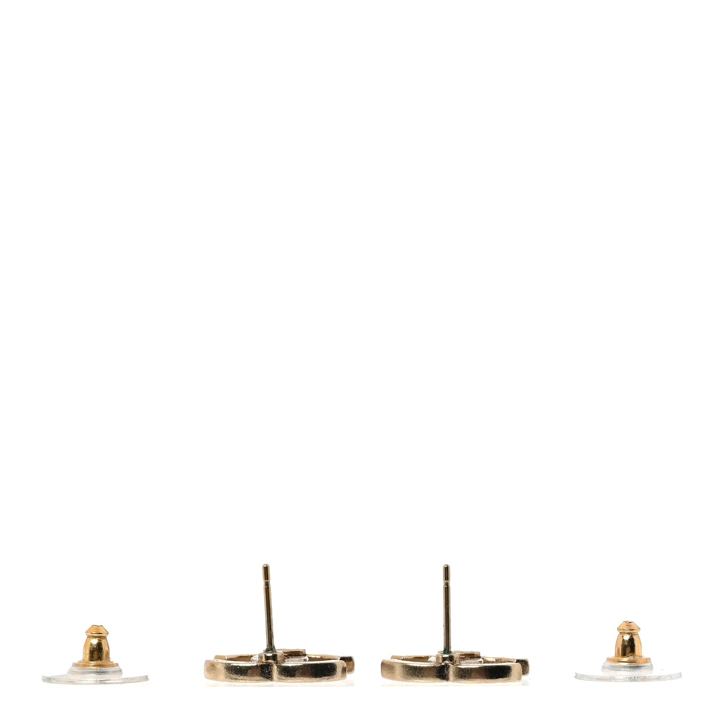 Crystal CC Earrings Light Gold