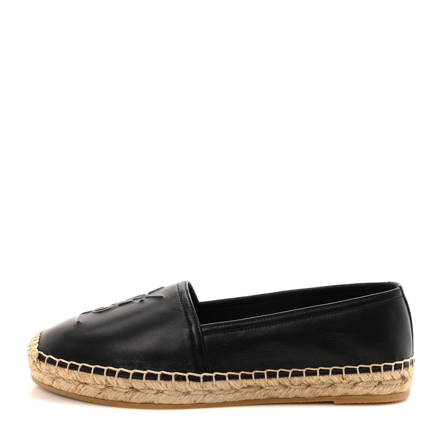 Lambskin Monogram Espadrilles 37.5 Black