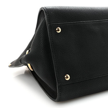 Salvatore Ferragamo Grained Calfskin Medium Sofia Satchel Black 8 of 9