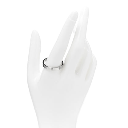 Cartier 18K White Gold 3.5mm LOVE Wedding Band Ring 70 13 2 of 5