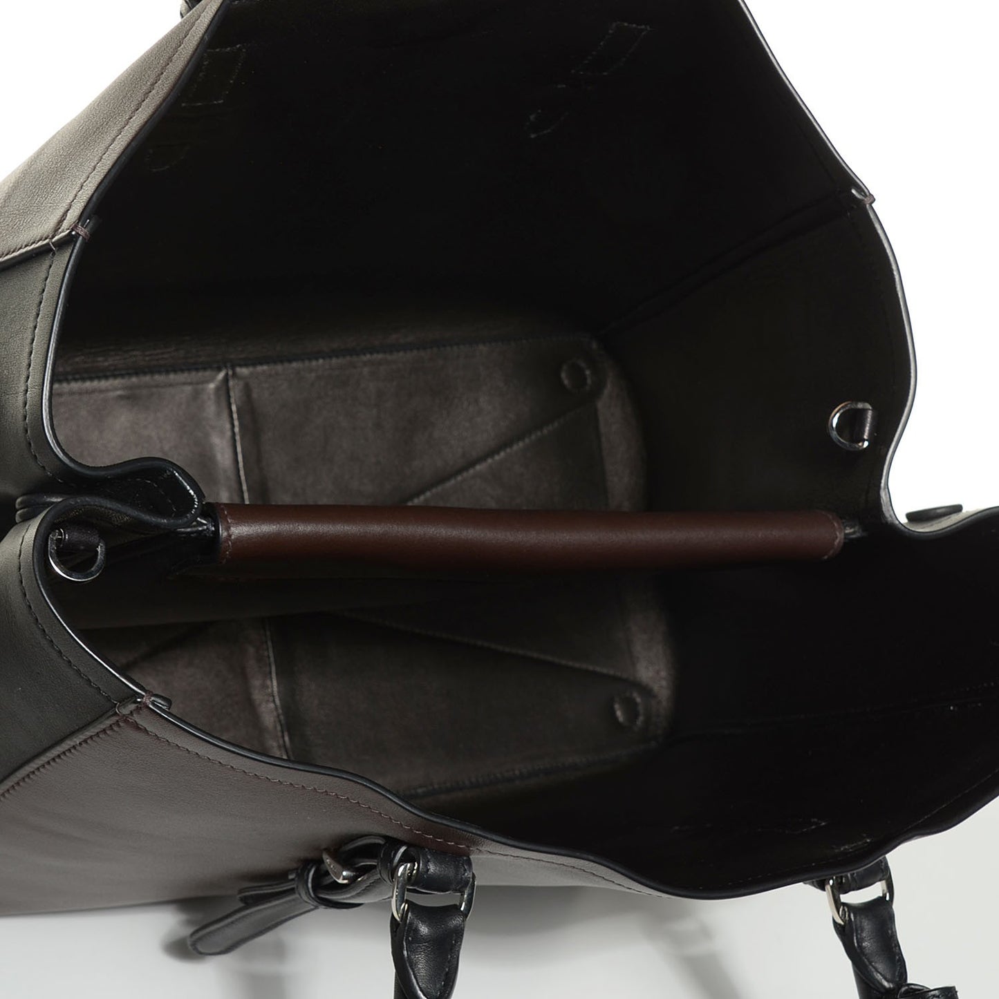 City Calf Double Bag Caffe Black