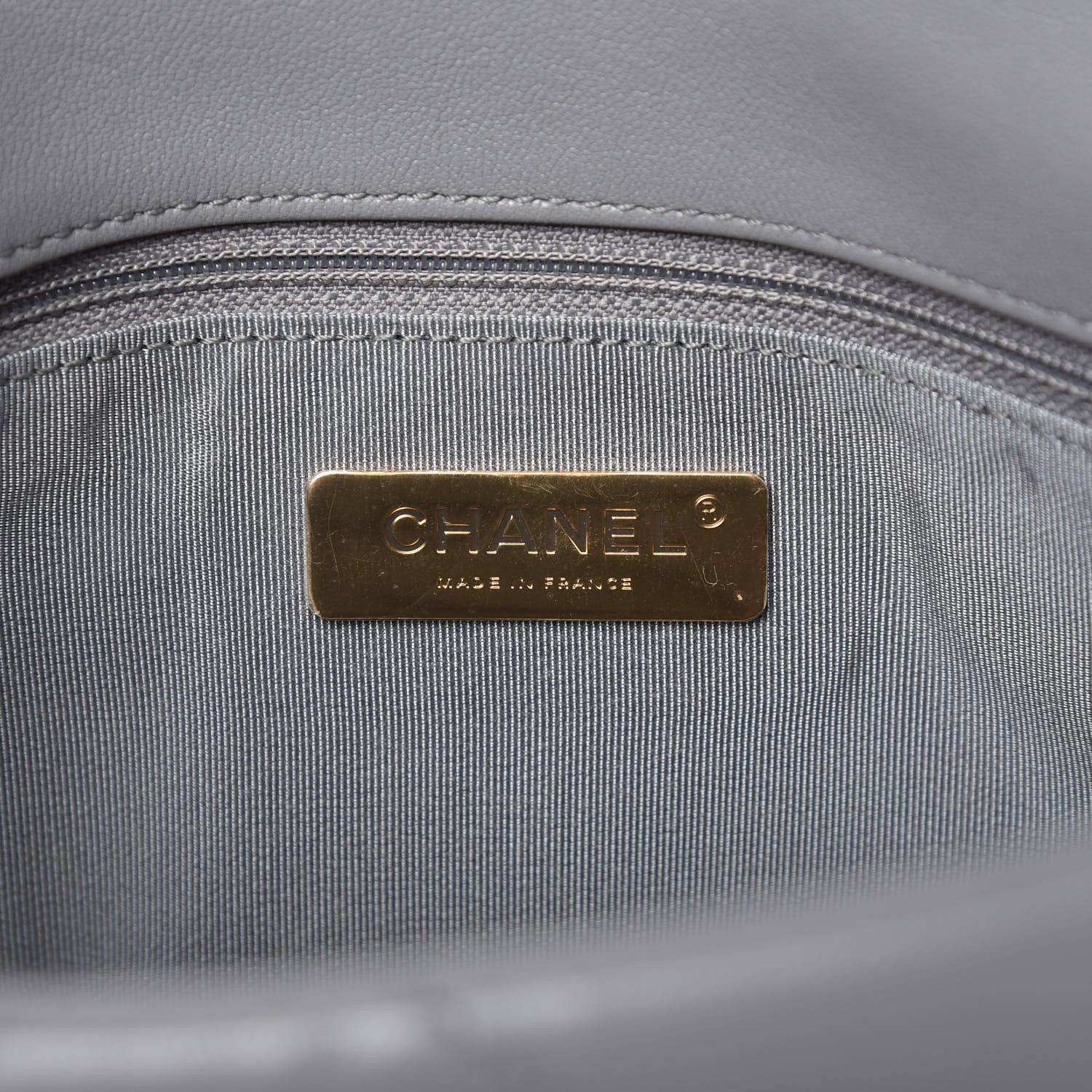 Chanel Lambskin Quilted Medium Chanel 19 Flap Grey 8 of 11