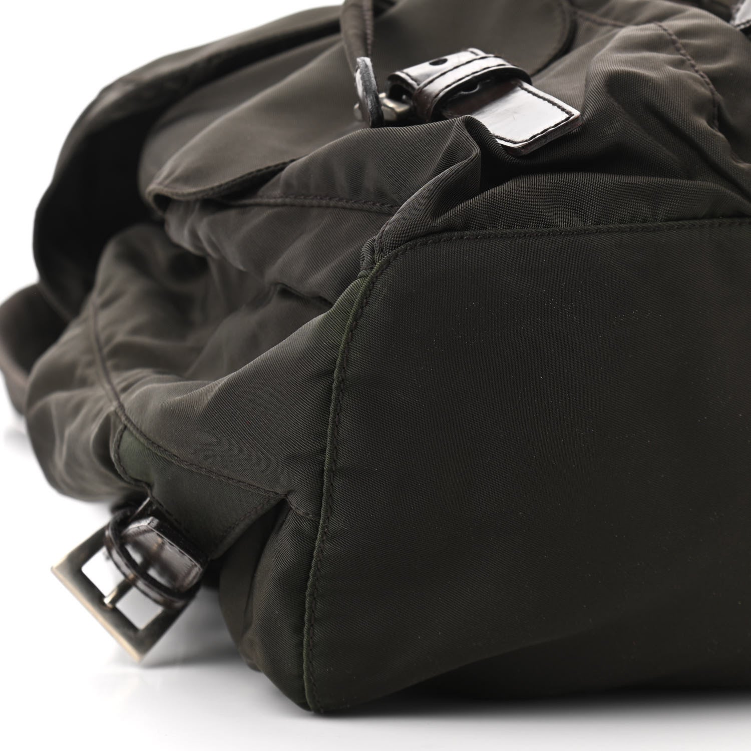 Prada Tessuto Nylon Vela Small Backpack Black Dark Green 8 of 9