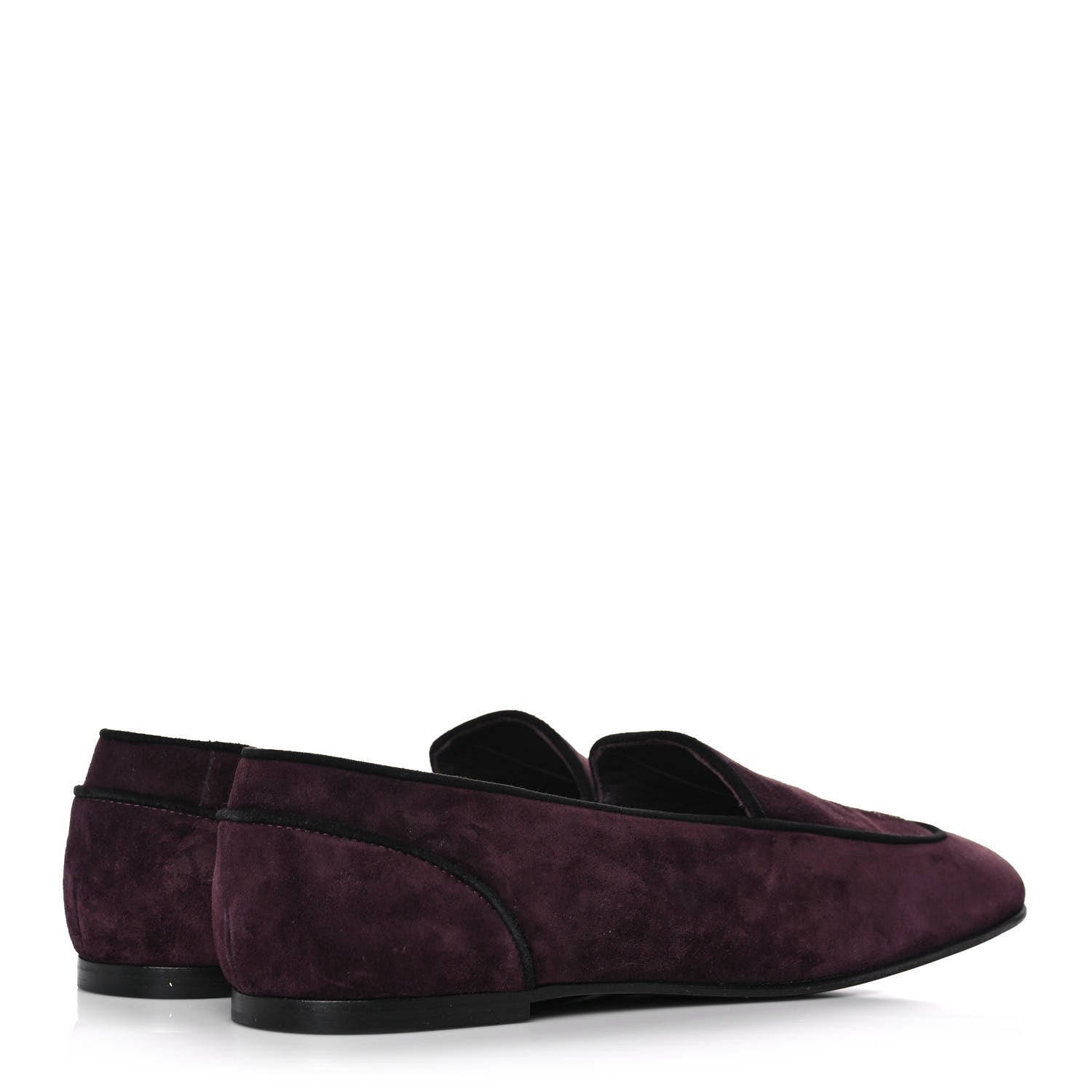 Chanel Suede Calfskin Womens Mocassin CC Flats 40.5 Burgundy 4 of 12