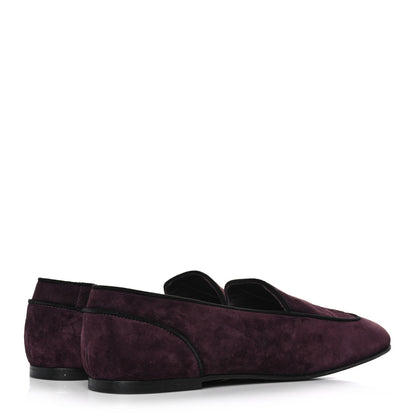 Chanel Suede Calfskin Womens Mocassin CC Flats 40.5 Burgundy 4 of 12
