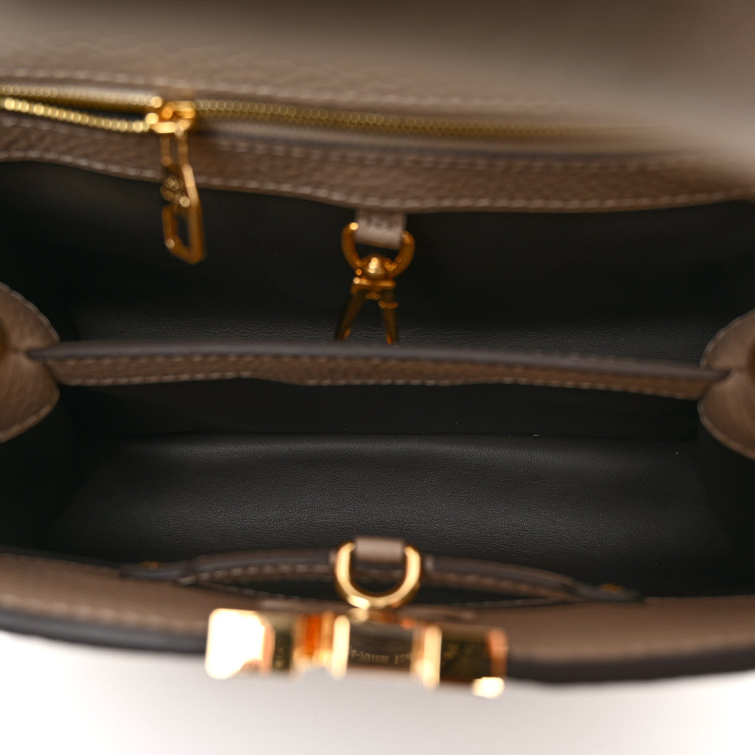 Louis Vuitton Taurillon Capucines BB Galet 5 of 9