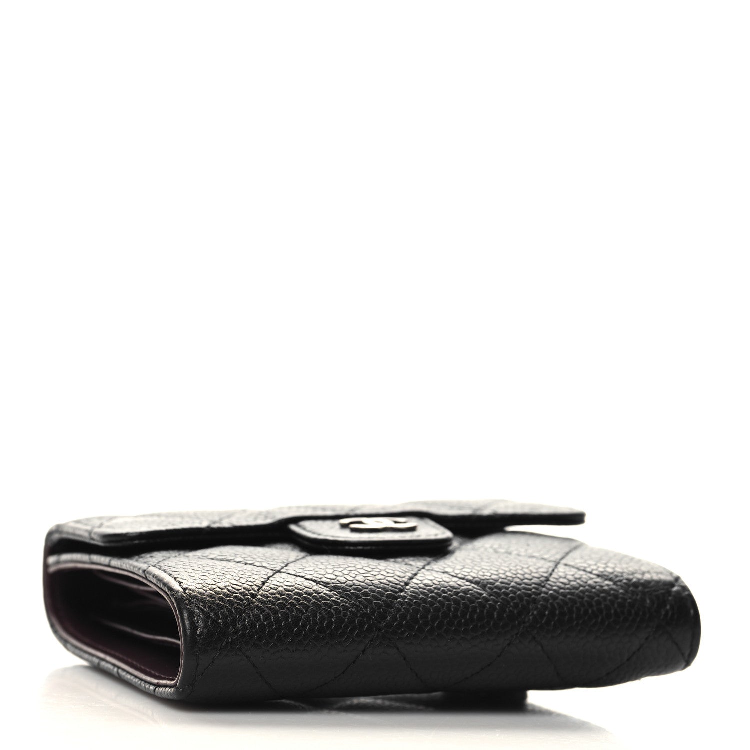 Chanel Caviar Quilted Compact Flap Wallet Black 4 of 8