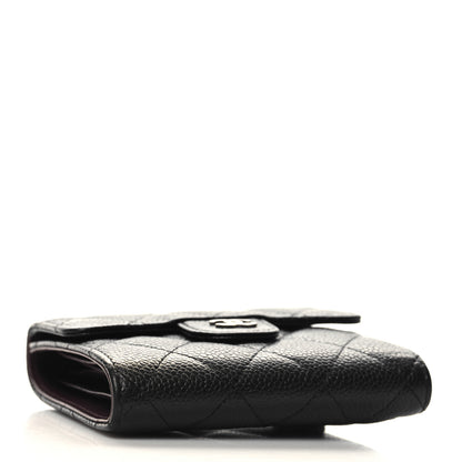 Chanel Caviar Quilted Compact Flap Wallet Black 4 of 8