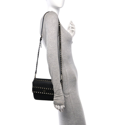 Valentino Garavani Vitello Rockstud Side Slip Crossbody Black 2 of 9