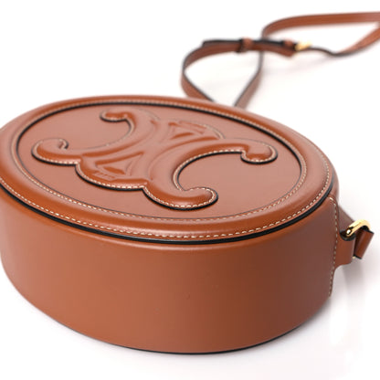 Celine Smooth Calfskin Cuir Triomphe Oval Bag Tan 8 of 8