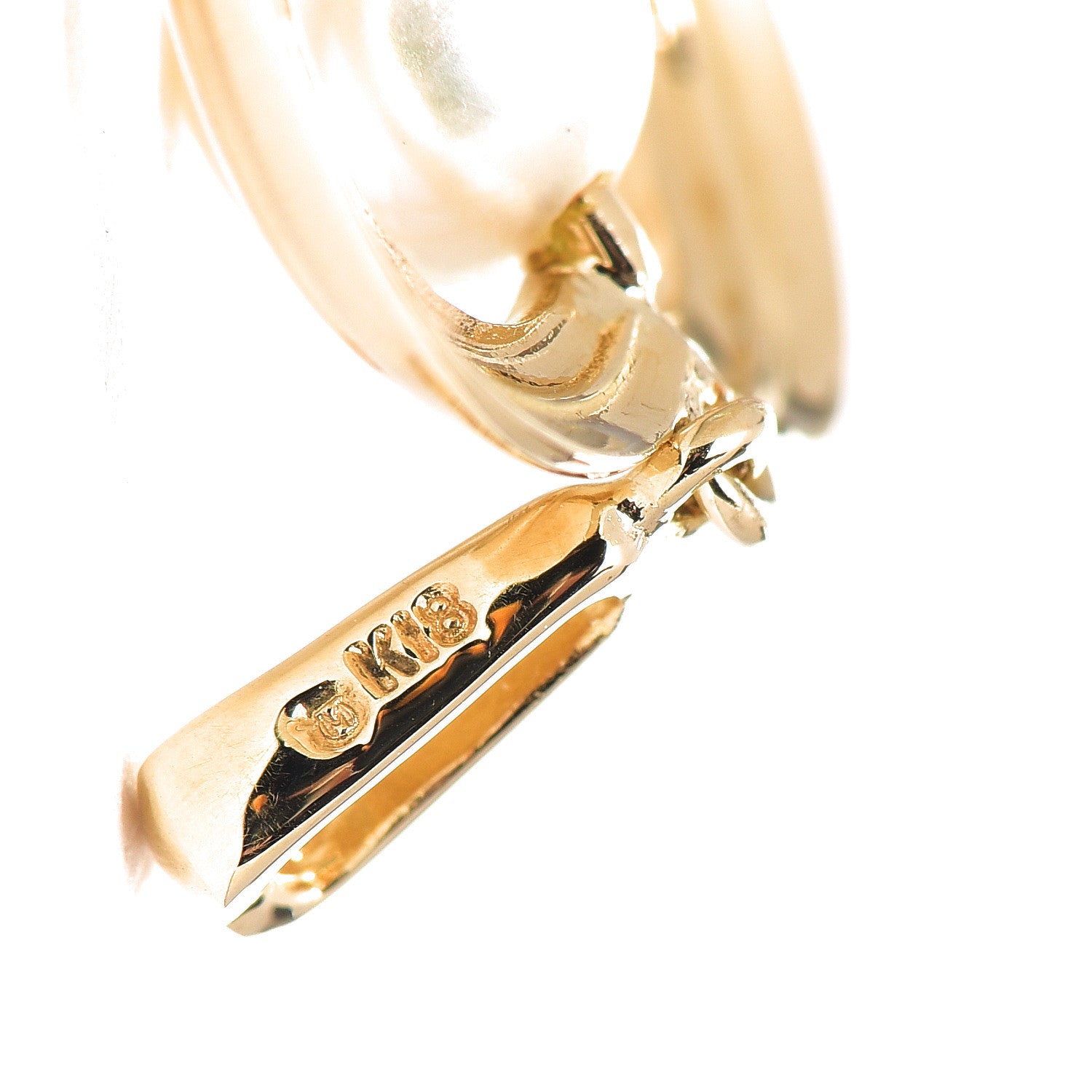 Mikimoto 18K Yellow Gold Akoya Pearl 5.5mm Heart Pendant 3 of 3