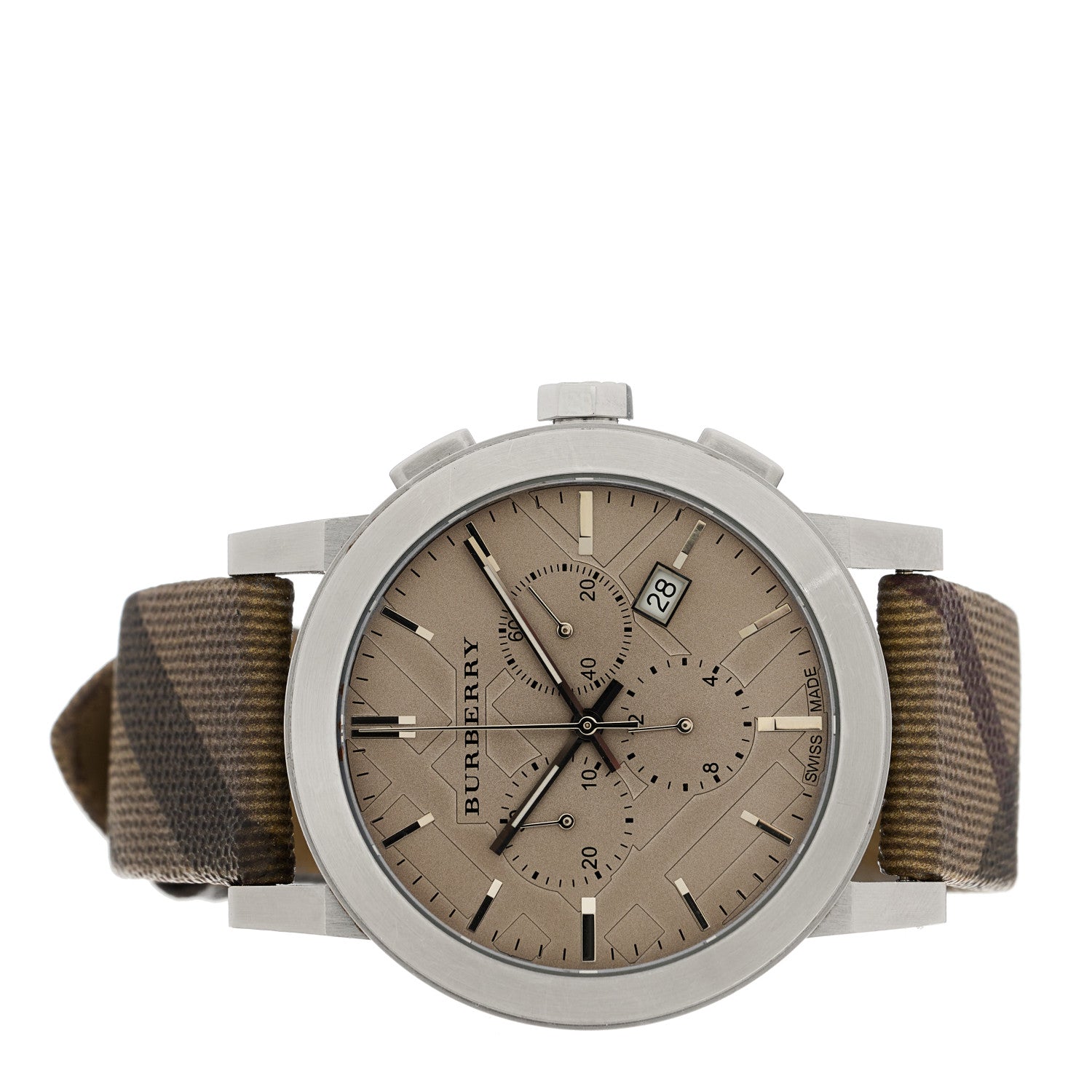 Burberry Stainless Steel Calfskin 43mm The City Chronograph Quartz Watch Champagne BU9358 2 of 5